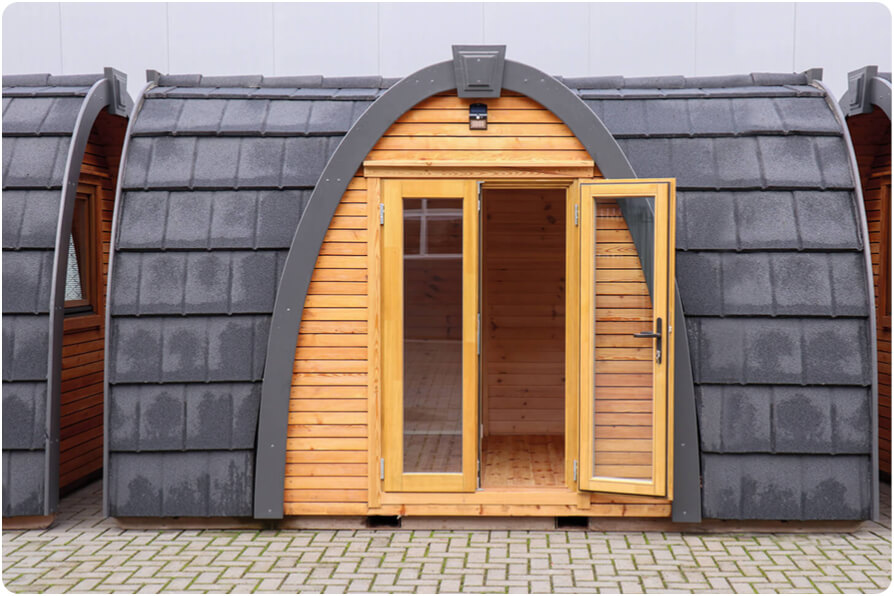 thuiswerken in trekkershut camping POD tuin tuinkantoor ticra outdoor trekkershut